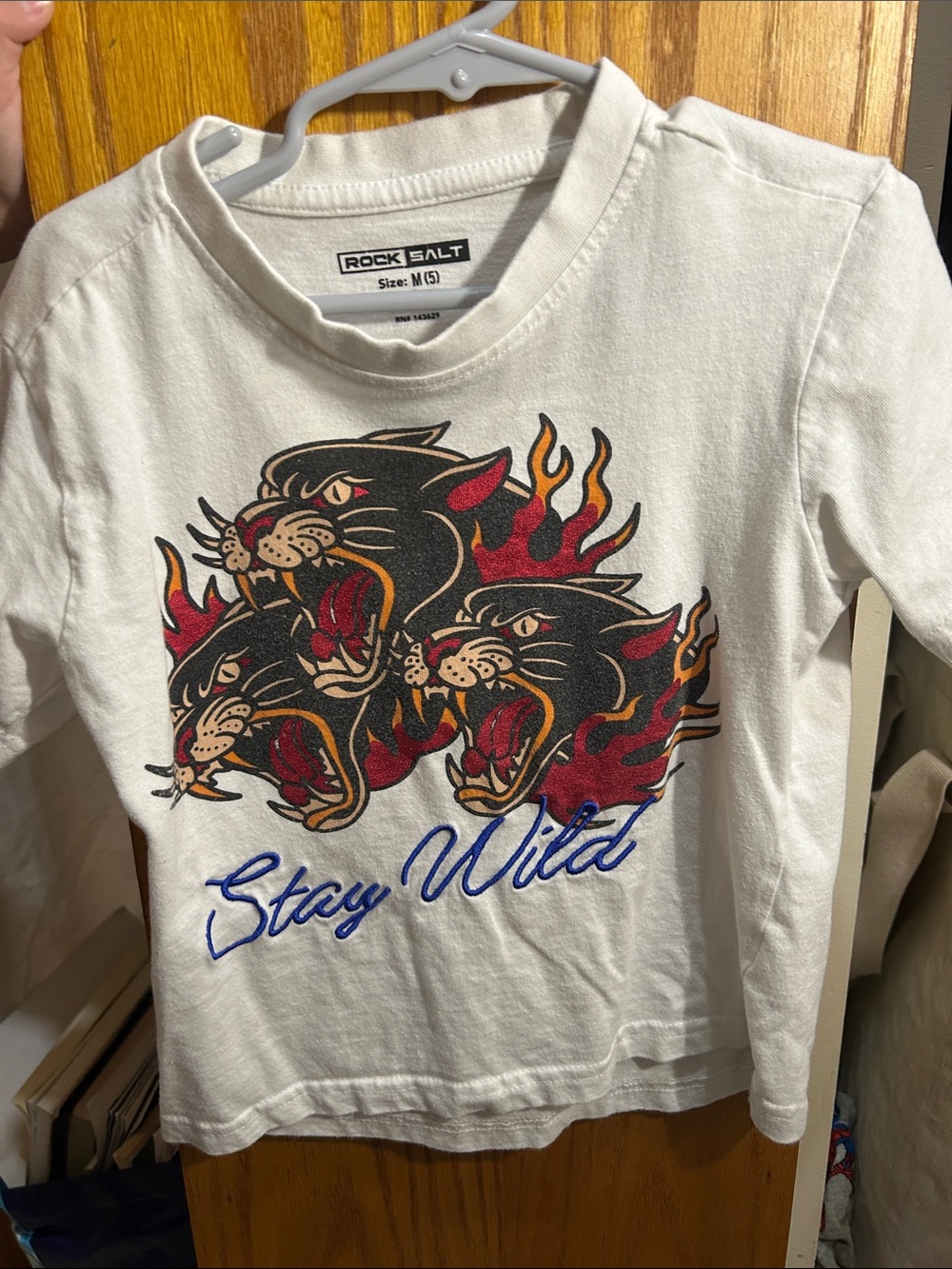 Rock & Salt Kids White 'Stay Wild' Graphic Tee